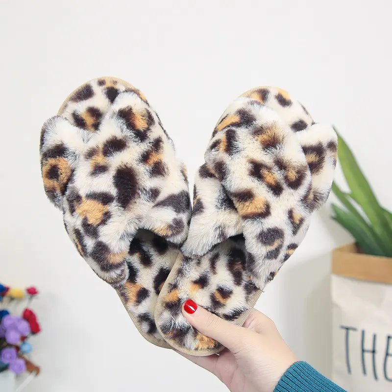 Fuzzly™ Leopard Slippers