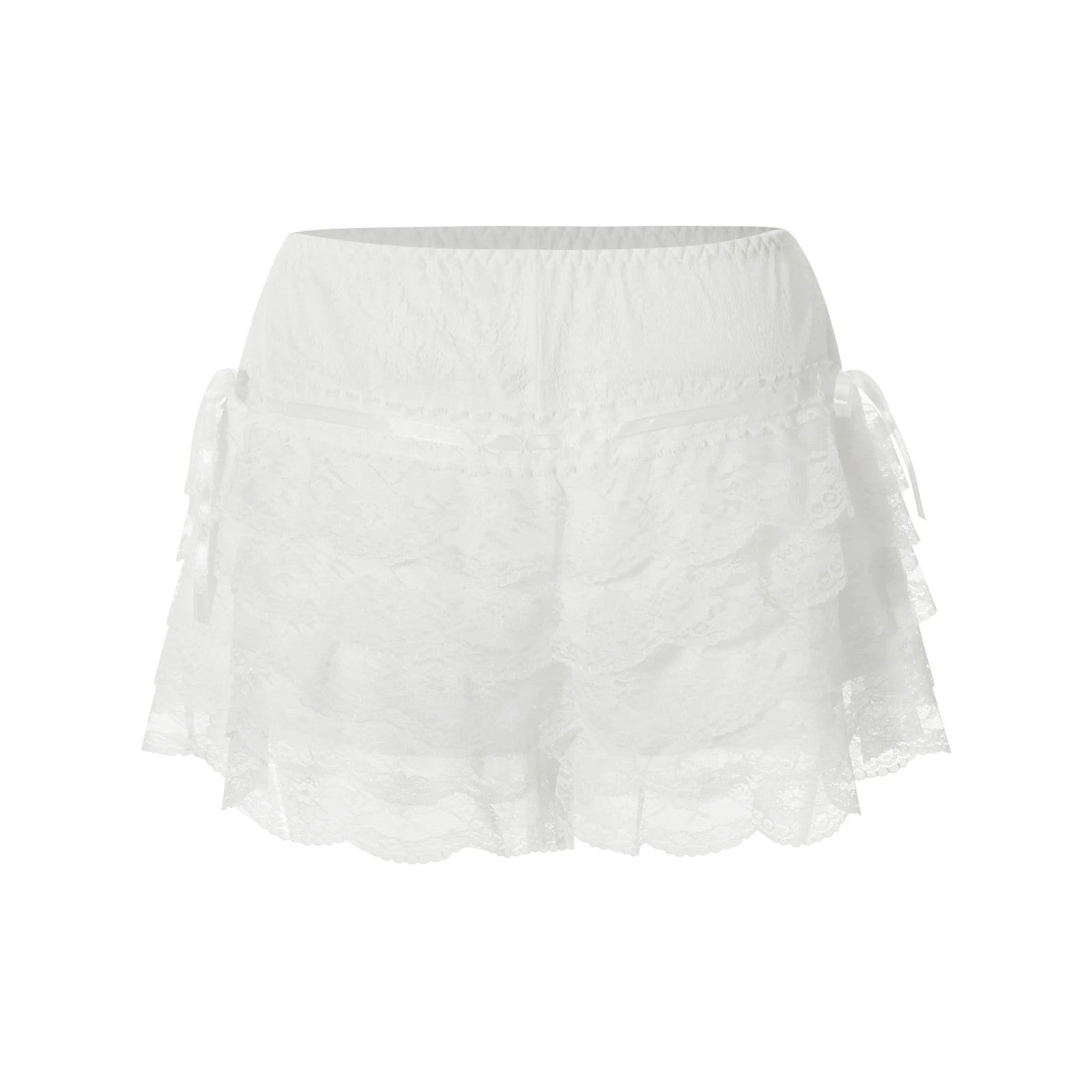 Layered Ruffle Lace Skirt Shorts