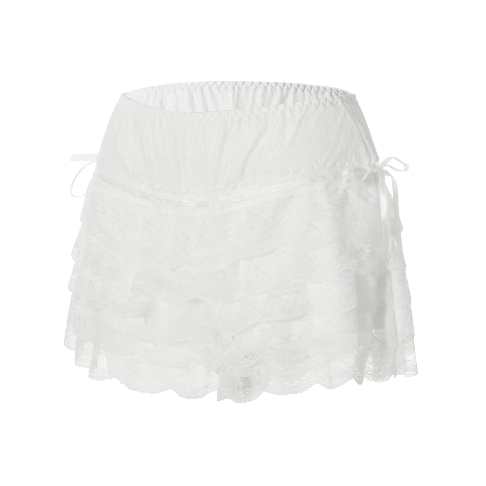 Layered Ruffle Lace Skirt Shorts